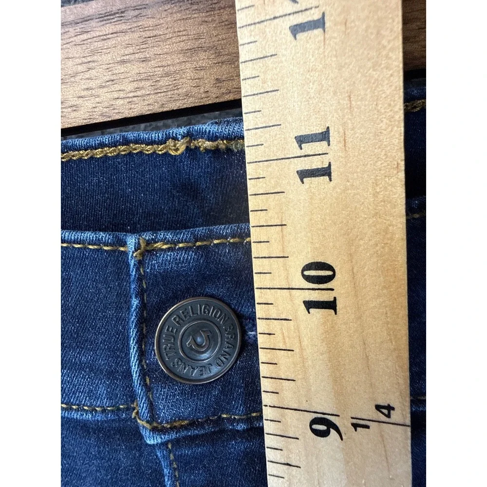 True Religion Ricky Flap SE Jeans Mens 36 Dark Wash Straight Leg Stretch Denim